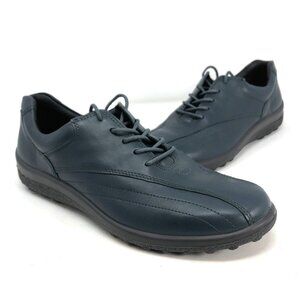 Hotter Shoes Womens 10 Tone II Green Leather Ortholite Comfort Sneaker Lace Up